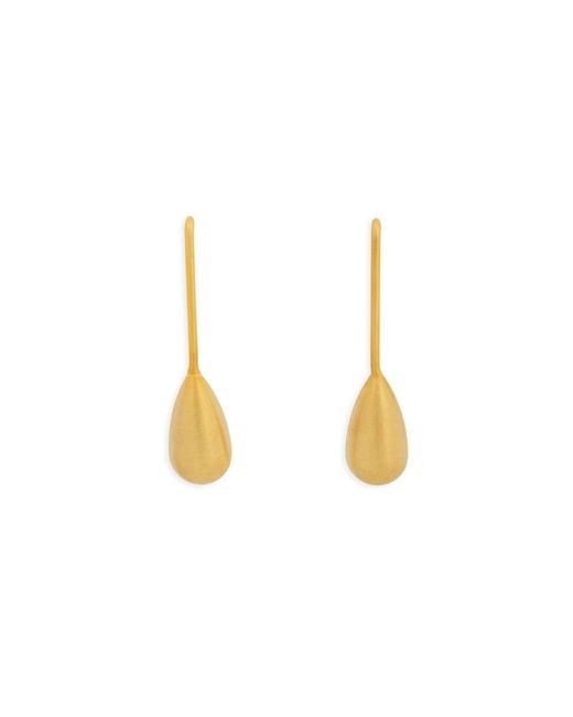 Saachi Metallic Metal Petal Drop Earrings