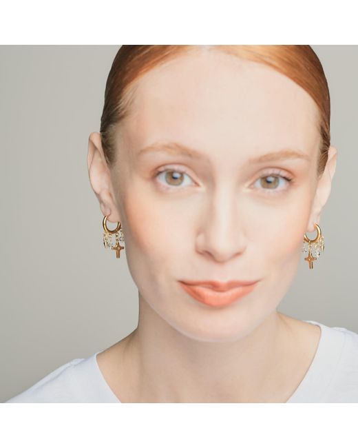 Kirei Metallic Iconic Earrings – Finish With Charms & Crystals