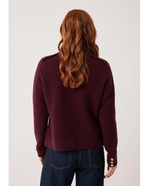 Loop Cashmere Purple Cashmere Military Jacket