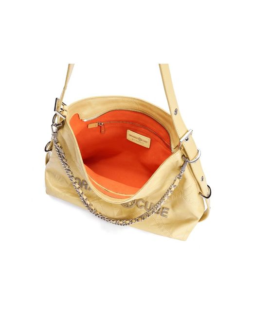Orange Cube Metallic Metropolitan Chain Hobo
