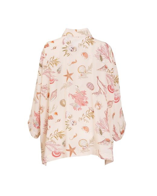 Fable England Pink Neutrals Whispering Sands Lotus Short Kimono