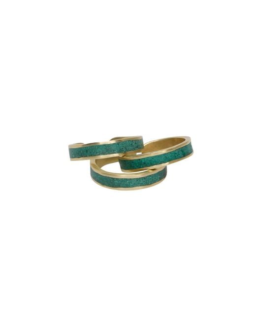 Zeworks Green Kaa Mala Ring