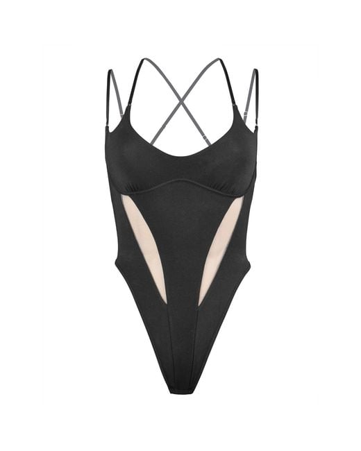 MONIQUE MORIN LINGERIE Black Core Illusion Bodysuit