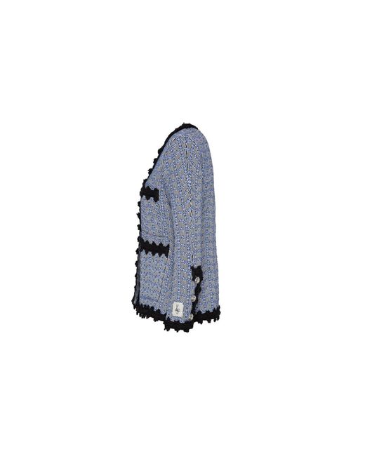 The Extreme Collection Blue Metallic Lady Jacket Textured