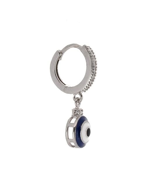 Ebru Jewelry Blue Evil Eye Sterling Silver Earrings