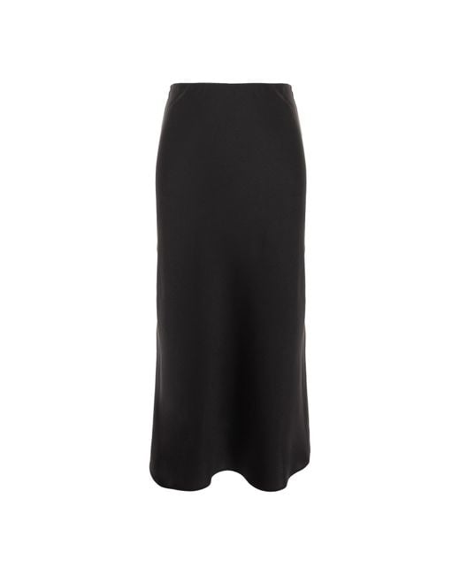 concept A trois Black Satin Skirt