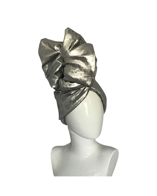 Romer Millinery Metallic Twisturban Turban