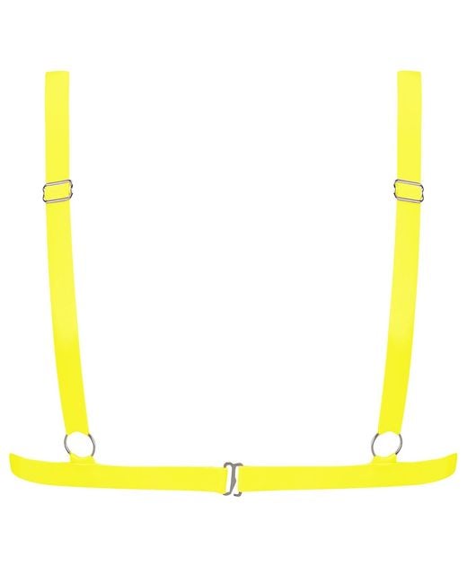 Elissa Poppy Yellow Latex Triangle Bra