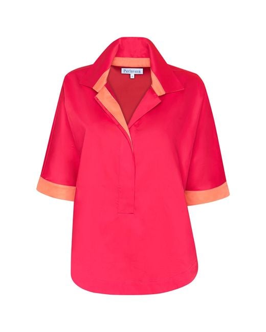 Perlavera Pink Zyla -Relaxed Shirt