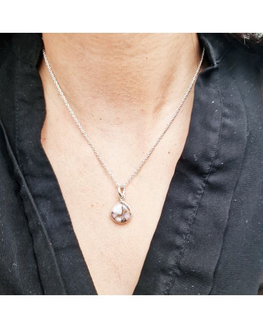 Harfi White 925 Sterling Opal October Birthstone Necklace