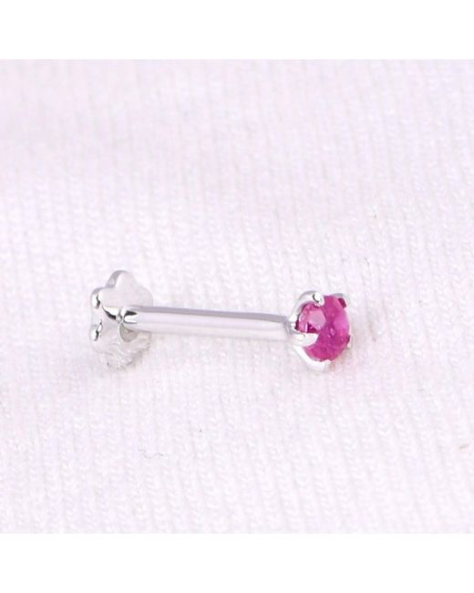 Cervin Blanc Pink Ruby Nose Pin Screwbacks Natural Gemstones Stud Nostril Piercing