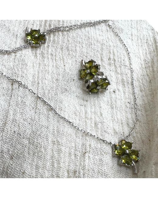 Spero London Metallic Four Leaf Clover Sterling Necklace