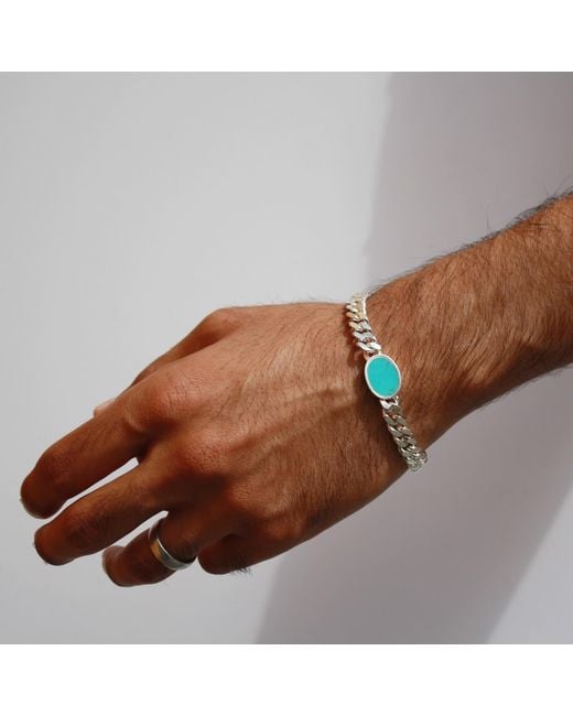 Fi Collection Blue Sterling Bracelet for men