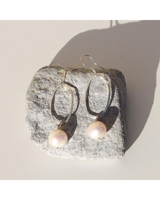 FV Jewellery Metallic La Pierre Fresh Water Pearl Earrings