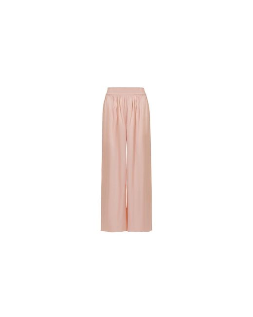 Avenue 8 Pink High Waist Loose-Fit Silk Pants