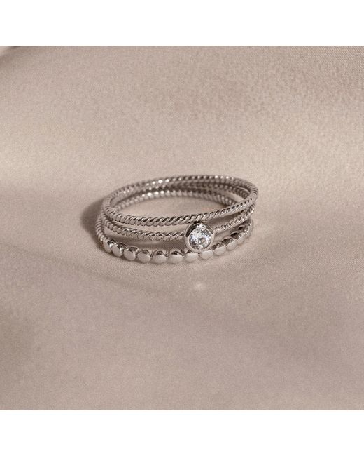 Diamonbliss Metallic Marilyn Monroe Set Of Three Rings