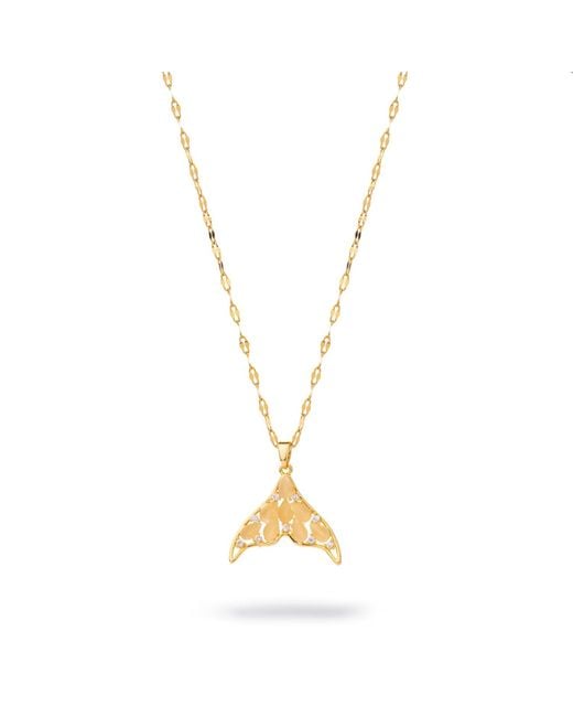 Ebru Jewelry Metallic Mystic Mermaid Tail Pendant Necklace