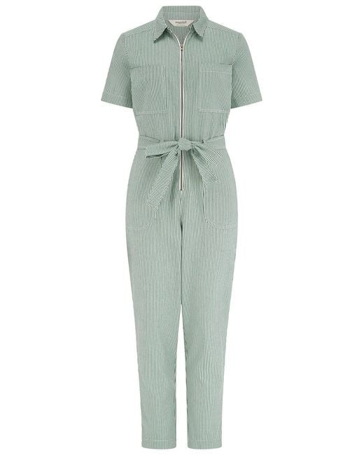 Sugarhill Green Billy Boilersuit, Narrow Stripe
