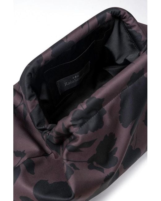 RainSisters Black Floral Clutch Bag