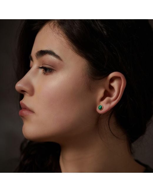 Janus Edinburgh Metallic Nefet Malachite Detachable Earrings