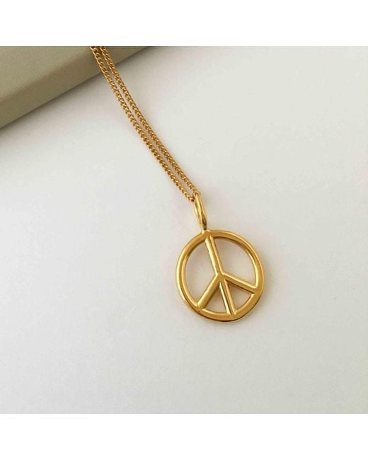 Katie Mullally Metallic Peace Sign Plated Necklace