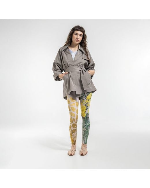 ARTISTA Gray Fennel Printed Elastic Leggings