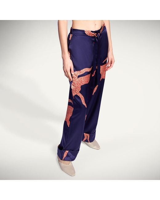 Pola Brand Blue Silk Pajama Set