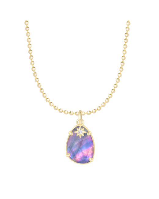 KAMARIA Metallic Stella Pearl Doublet Pendant Necklace With Star Charm