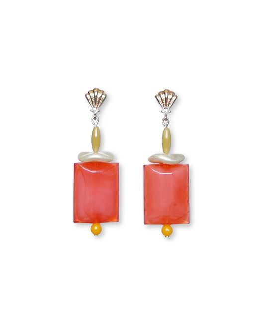 Malolo Jewelry Red Minigami Earrings Palermo