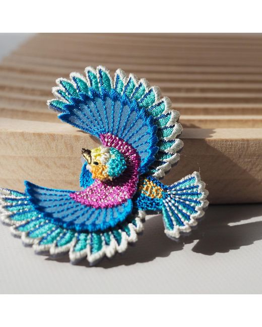 Nana Watanabe Blue Bird Embroidery Brooch