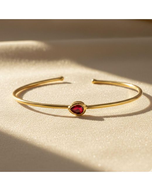 Harfi Metallic Garnet January Birthstone Plated Bangle