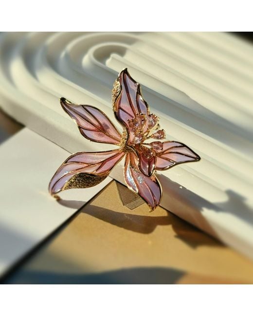 Ninemoo Multicolor Iris Bloom Elegance Brooch