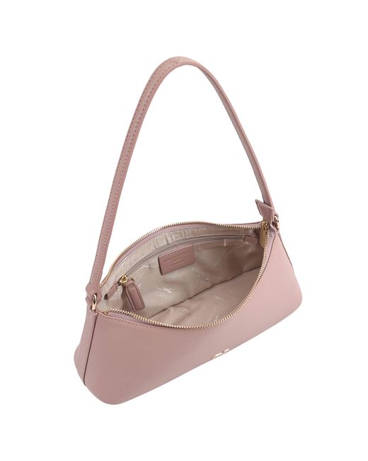 Paul Costelloe Pink Zoey Leather Shoulder Bag