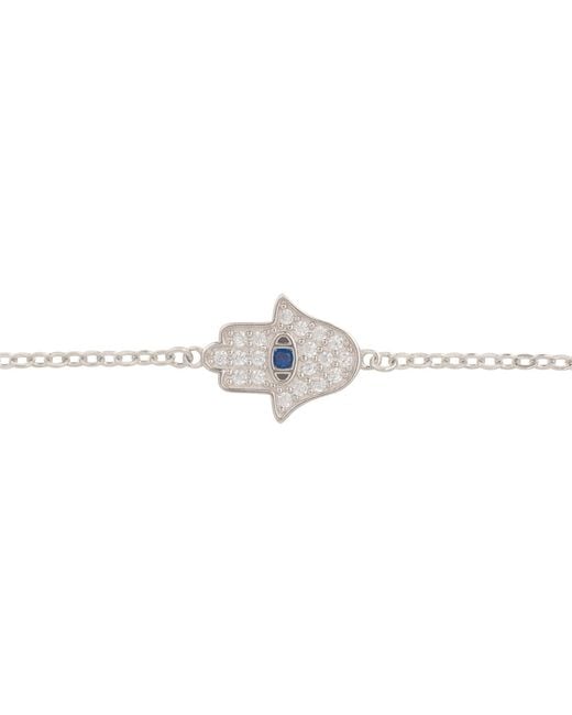 Latelita London Metallic Hamsa Hand With Evil Eye Bracelet