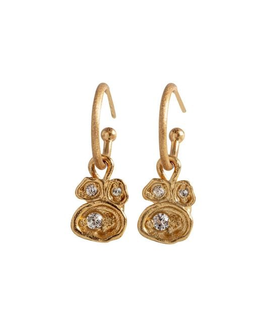 Claire Hill Designs Metallic Topaz Lichen Hoop Earrings