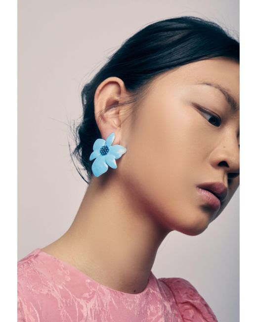 Lavani Jewels Blue Orchid Earrings