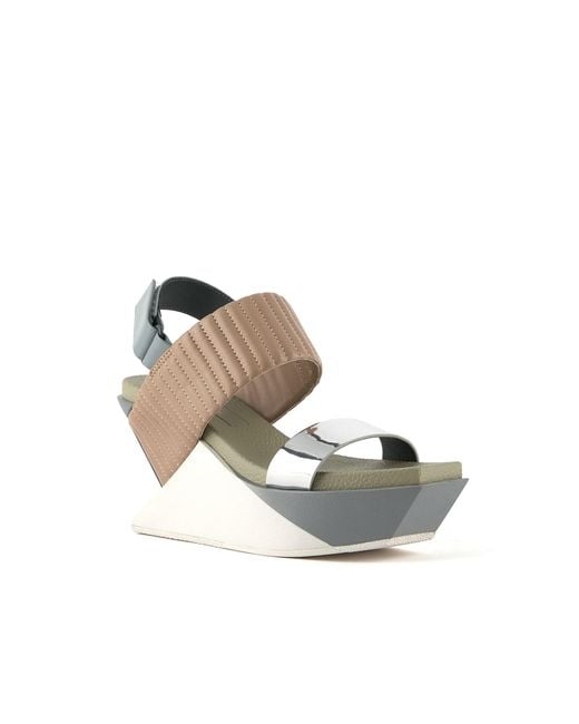 United Nude Gray Neutrals Delta Wedge Puffier