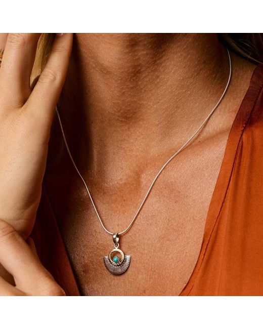 Charlotte's Web Jewellery Metallic Sundar Fan Pendant Necklace