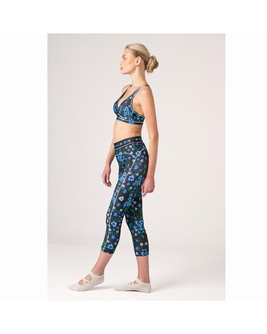 Jessie Zhao New York Blue Garden Nocturne Sports Bra