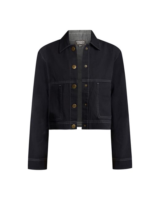 Known Supply Black Cropped Twill Jacket