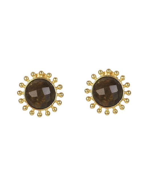 Lila Rasa Metallic Tiger's Eye November Birthstone Enhance Decision-Making & Self-Confidence. Jewellery Set: Necklace, Earrings, & Bracelet