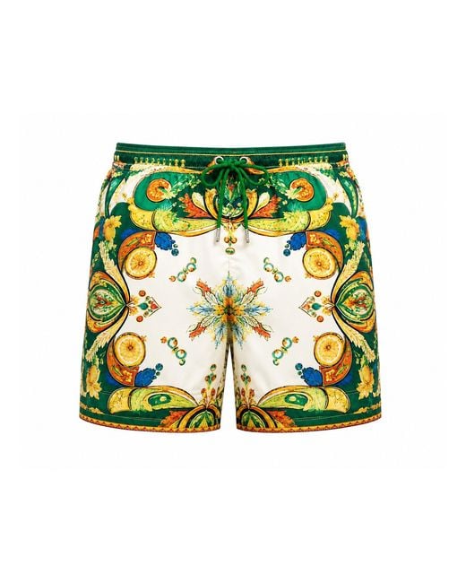 Hustle Green Dolce Vita Swim Shorts for men
