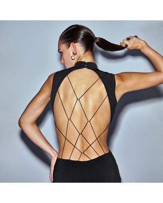 Khéla the Label Black No Strings Attached Backless Slim Dress
