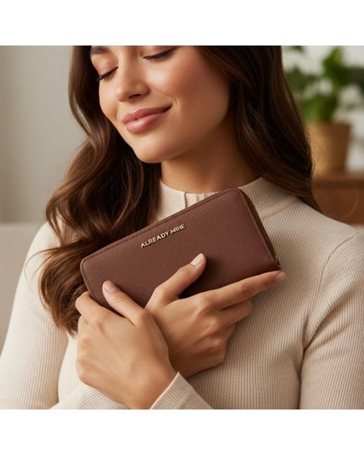 Already Mine Ny Brown Manifestation Wallet – Stability & Grounding