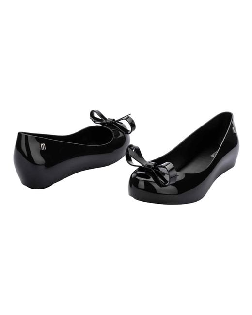 Melissa Black Ultragirl Bow Iii Ballet Flat