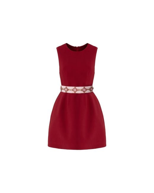 Georgette Red Élise Crimson Mini Dress
