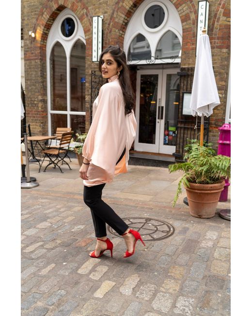 Lioness by Tf Pink Satin Peach Long Tunic
