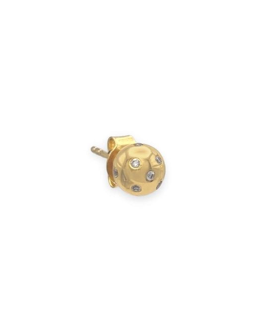 Frenvyrn Metallic Fran 18K Vermeil Ball Stud Earring Single for men