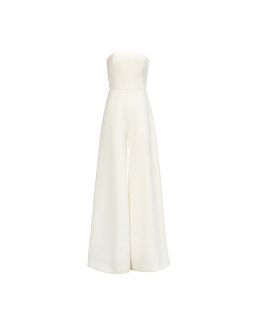 Nomi Fame White Sarah Creamy Palazzo Pant Corset Jumpsuit