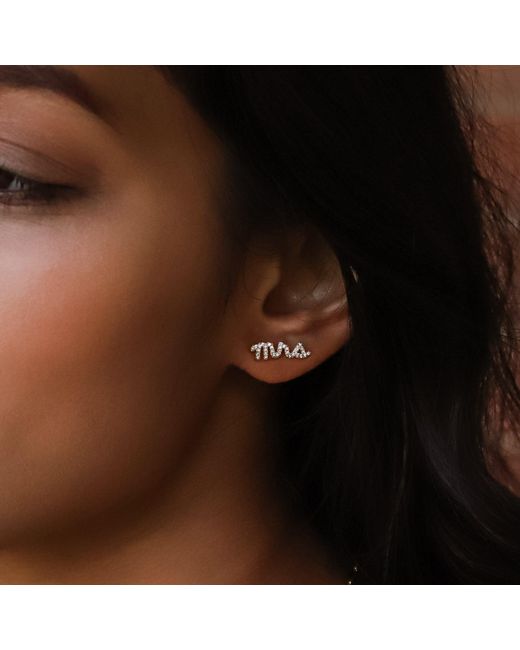 Luna Charles Metallic Ettie 'Mrs' Stud Earrings